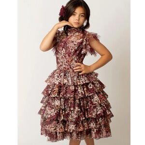 NWOT Joyfolie Anouk Petticoat Dress in Currant Floral Sz 5